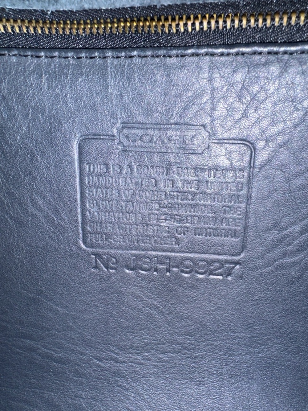 Vintage Coach Willis Bag #9927 Blue Leather Crossbody Briefcase - Picture 4 of 5